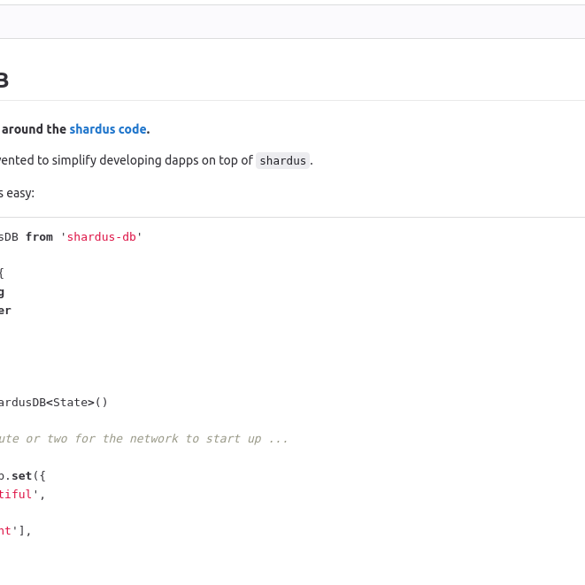 Shardus DB